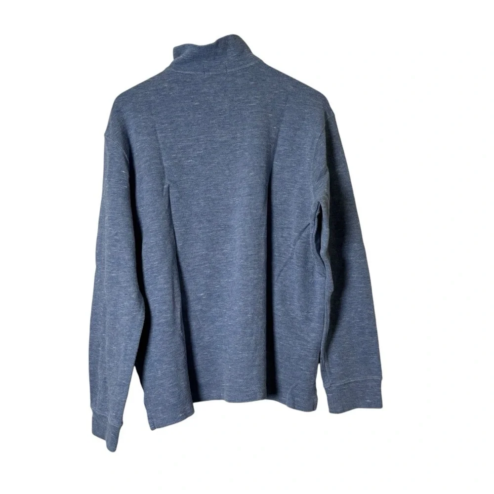 Polo Ralph Lauren Men's Estate Rib Quarter Zip Pullover Heather Blue Size Large